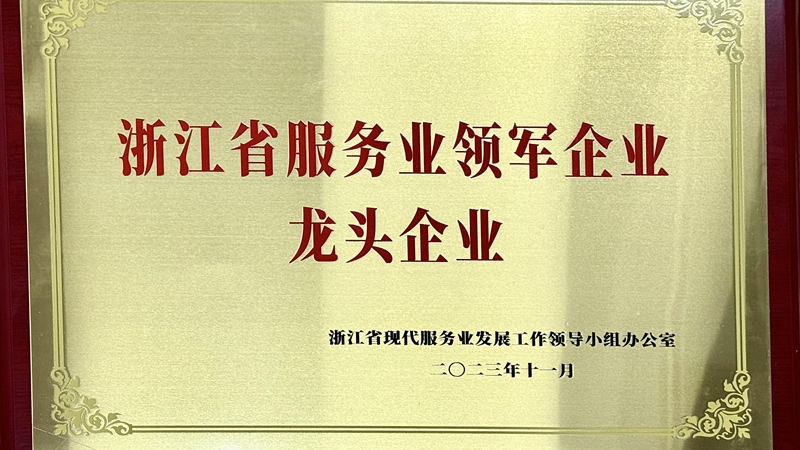 明日控股獲評(píng)浙江省首批服務(wù)業(yè)領(lǐng)軍企業(yè)